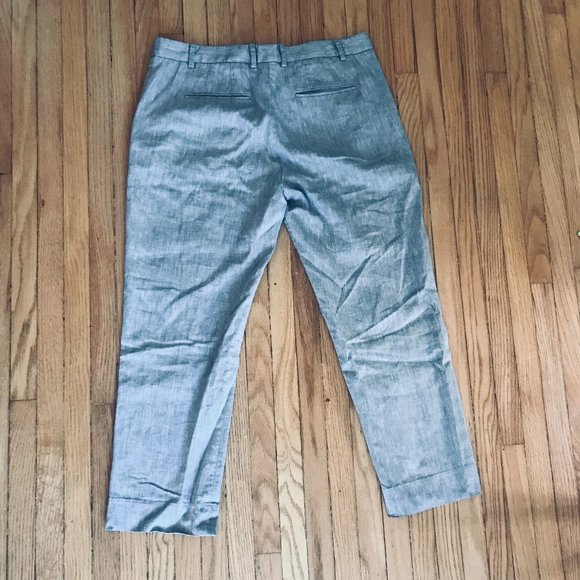 Grey linen cropped pants - GAP sz 10R - Picture 6 of 7